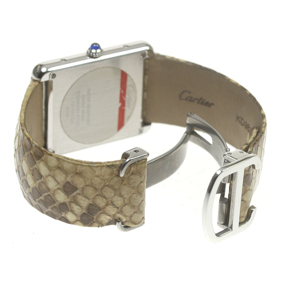 CARTIER W5200021 Tank Solo LM Snakeskin Pattern Quartz Men's Watch