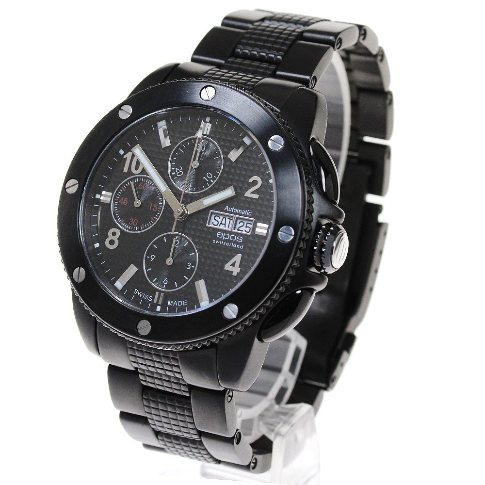EPOS 3388SBBKR Chronograph Day Date Automatic Men's Watch in Good Condition