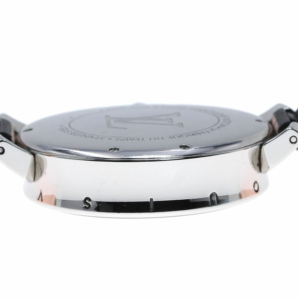 LOUIS VUITTON QA106 Tambour Moon Dual Time MM Quartz Ladies Watch with Box