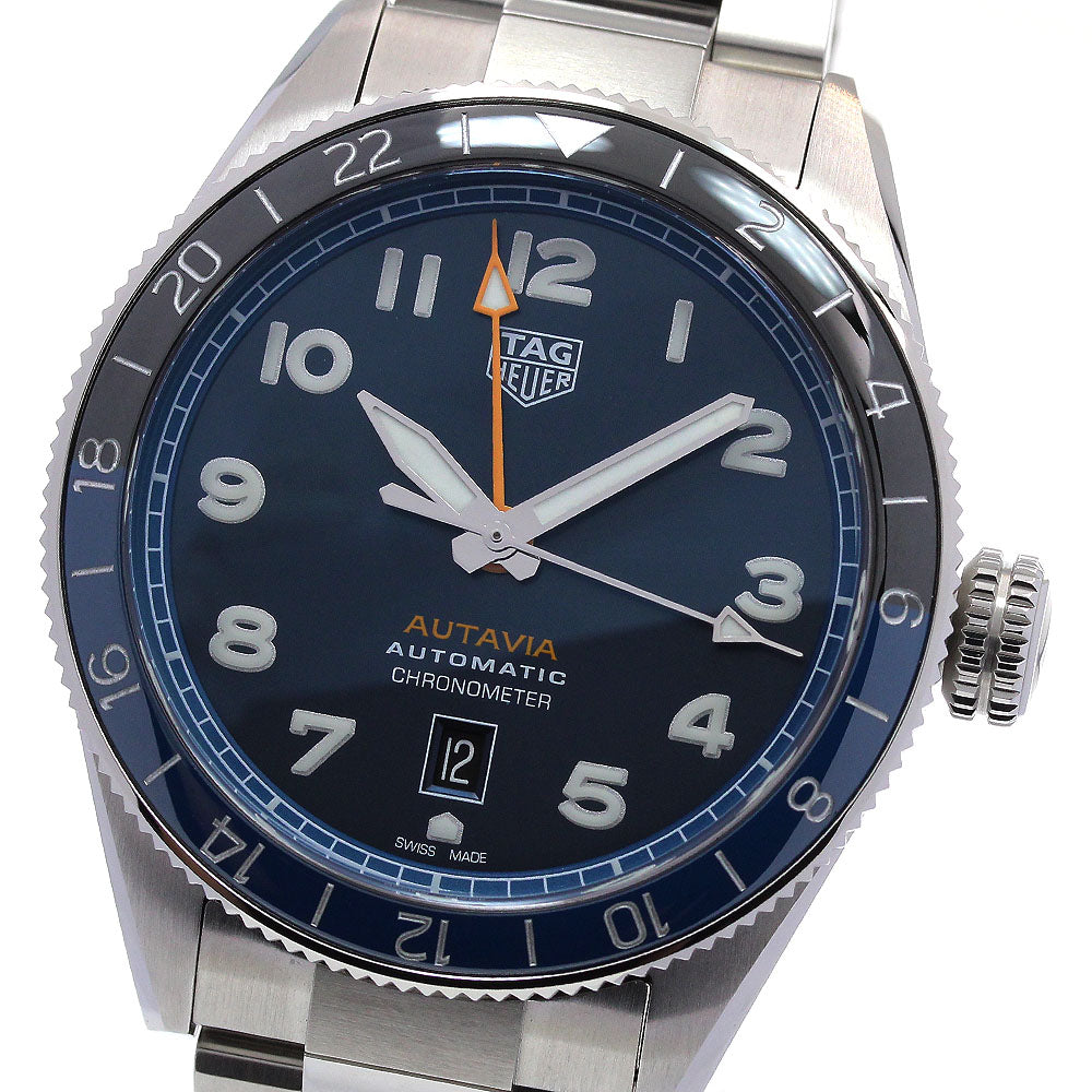 TAG Heuer WBE511A Autavia 60th Anniversary GMT Automatic Men's Watch Mint Condition with Box and Warranty Card.