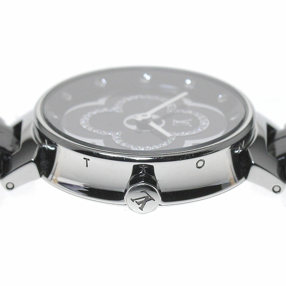 LOUIS VUITTON QA018 Tambour Moon Divine PM Diamond Quartz Women's Watch Excellent Condition with Warranty.