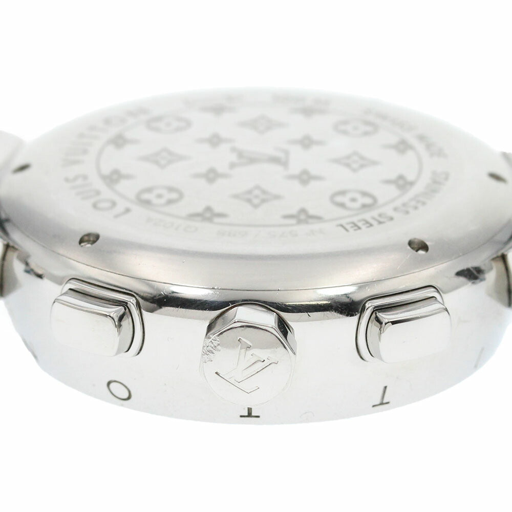 LOUIS VUITTON Q102A Tambour Voyage Chronograph Limited Edition of 688 Pieces Worldwide Automatic Winding Men's Watch with Box and Warranty Card.