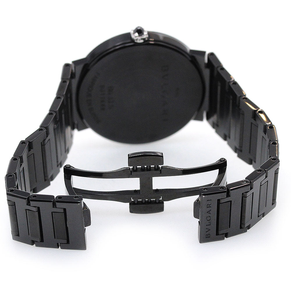 BVLGARI BB33S/103557 Bulgari DLC-coated Quartz Men's Watch with Warranty Card