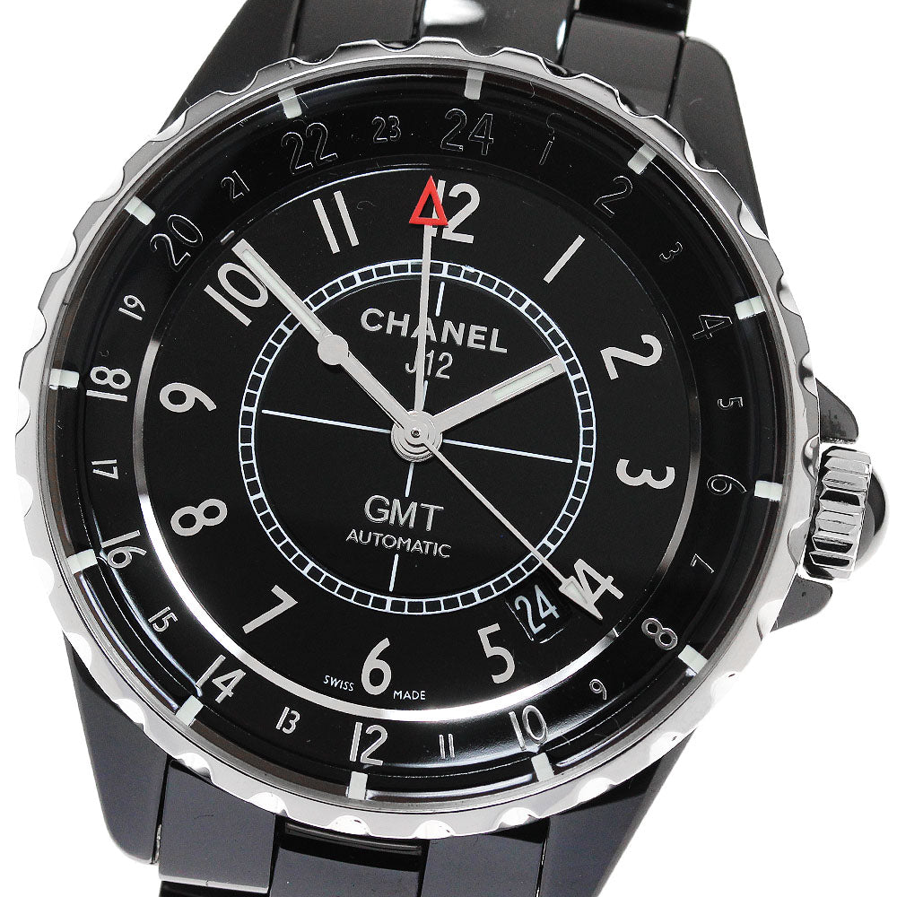 CHANEL H3102 J12 GMT Black Ceramic Automatic Men's Watch (Good Condition)