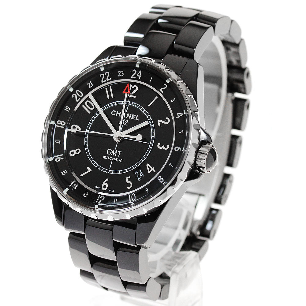 CHANEL H3102 J12 GMT Black Ceramic Automatic Men's Watch (Good Condition)