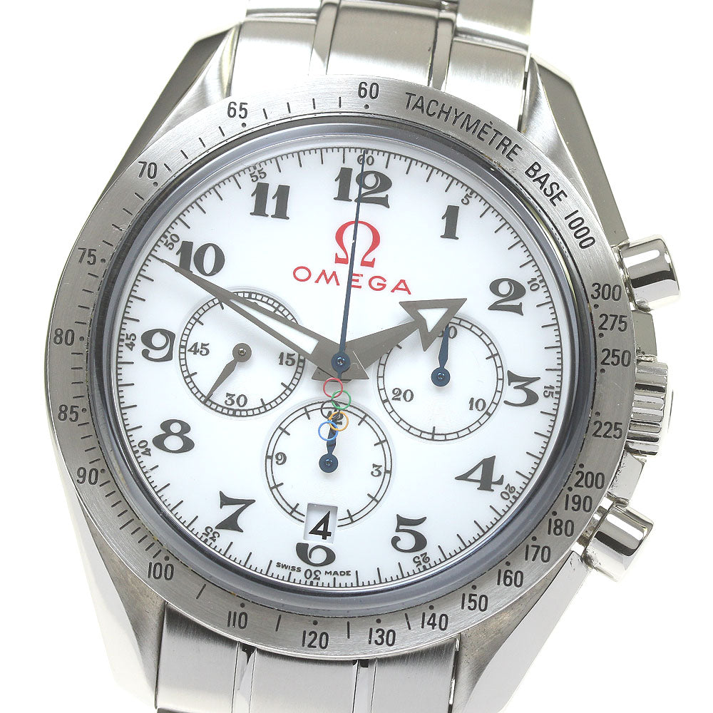 OMEGA 321.10.42.50.04.001 Speedmaster Broad Arrow Olympic Automatic Men's Watch Excellent Condition with Warranty.