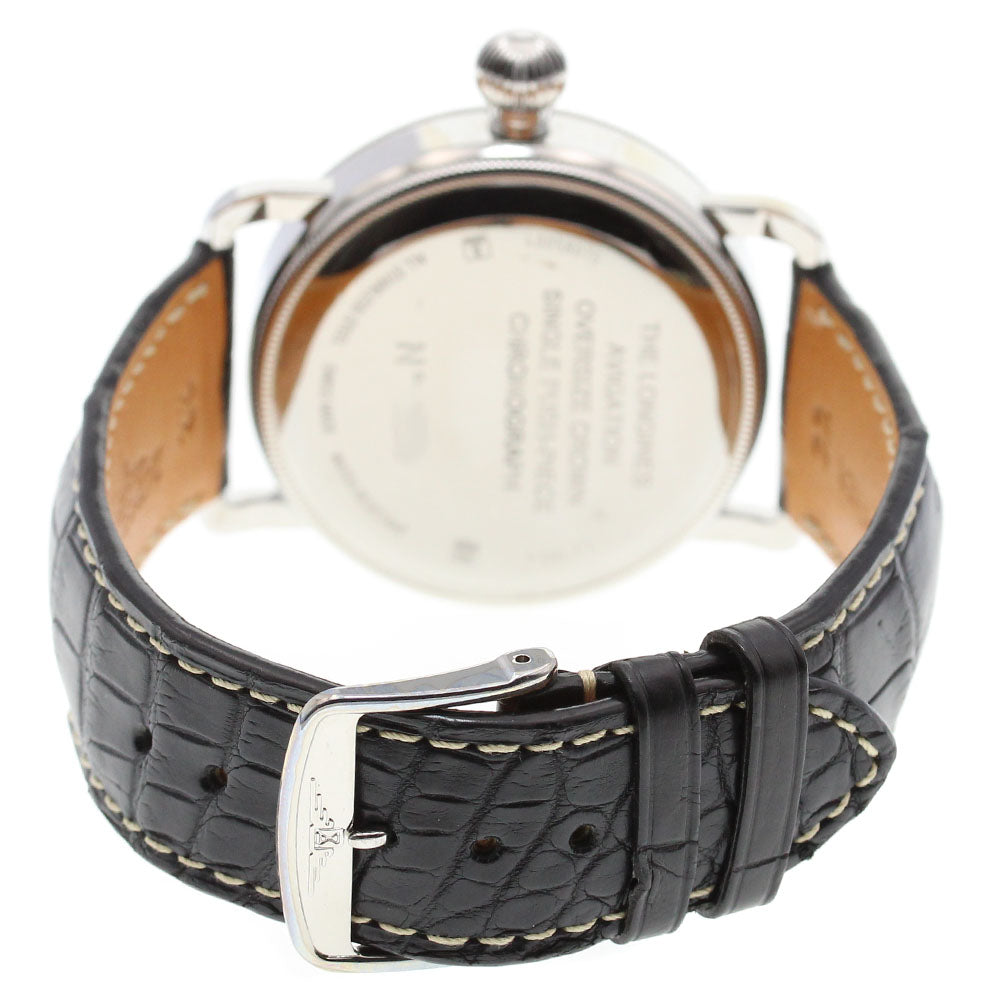 LONGINES L2.783.4 Heritage Avigation Oversize Crown Automatic Men's Watch Excellent Condition with Box and Warranty Card