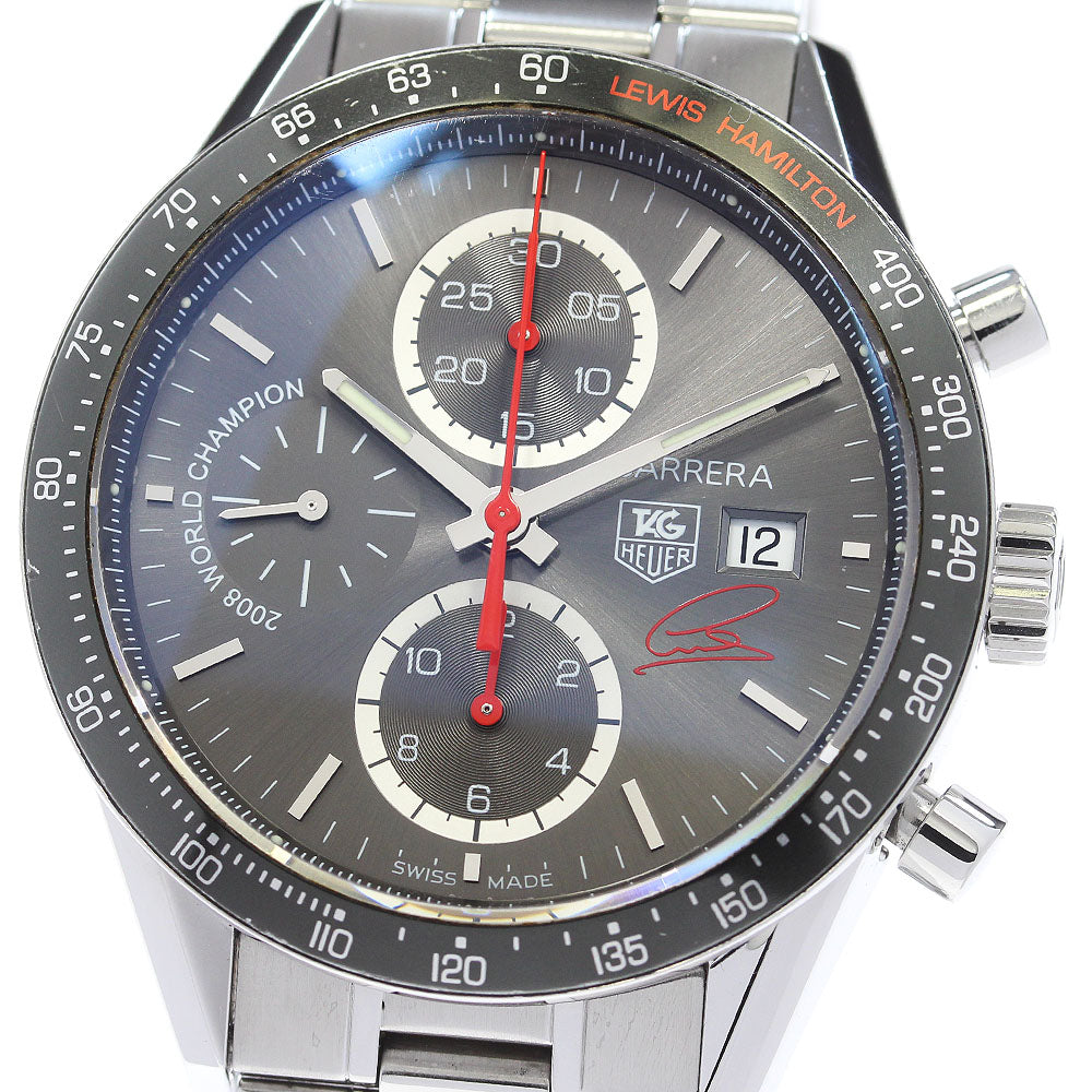 TAG Heuer CV201M.BA0794 Carrera Tachymeter Chronograph Lewis Hamilton Limited Edition Automatic Men's Watch with Warranty Card