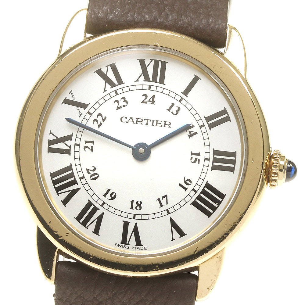 CARTIER W6700355 Ronde Solo SM K18YG Combination Quartz Women's Watch