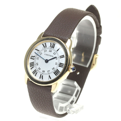 CARTIER W6700355 Ronde Solo SM K18YG Combination Quartz Women's Watch