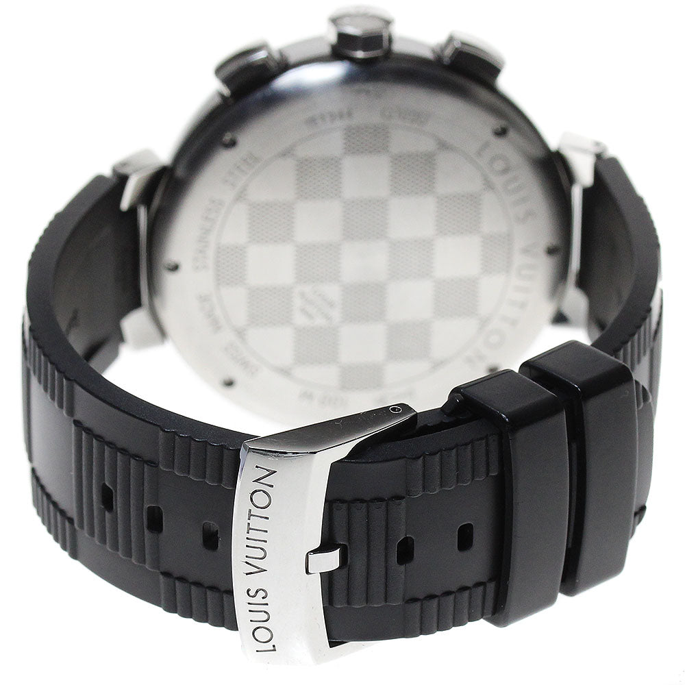 LOUIS VUITTON Q102U Tambour in Black Chronograph Automatic Men's Watch