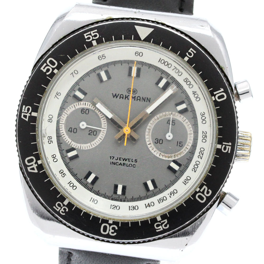 WAKMANN 73.1309.70 Chronograph cal.7733 Vintage Manual Winding Men's Watch