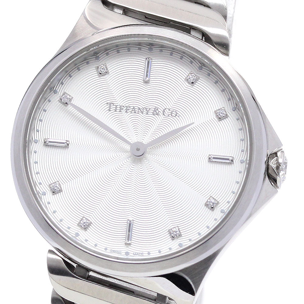 TIFFANY&Co. 60874794 Metro 2 Hand 8-Diamond Quartz Women's Watch (Good Condition)