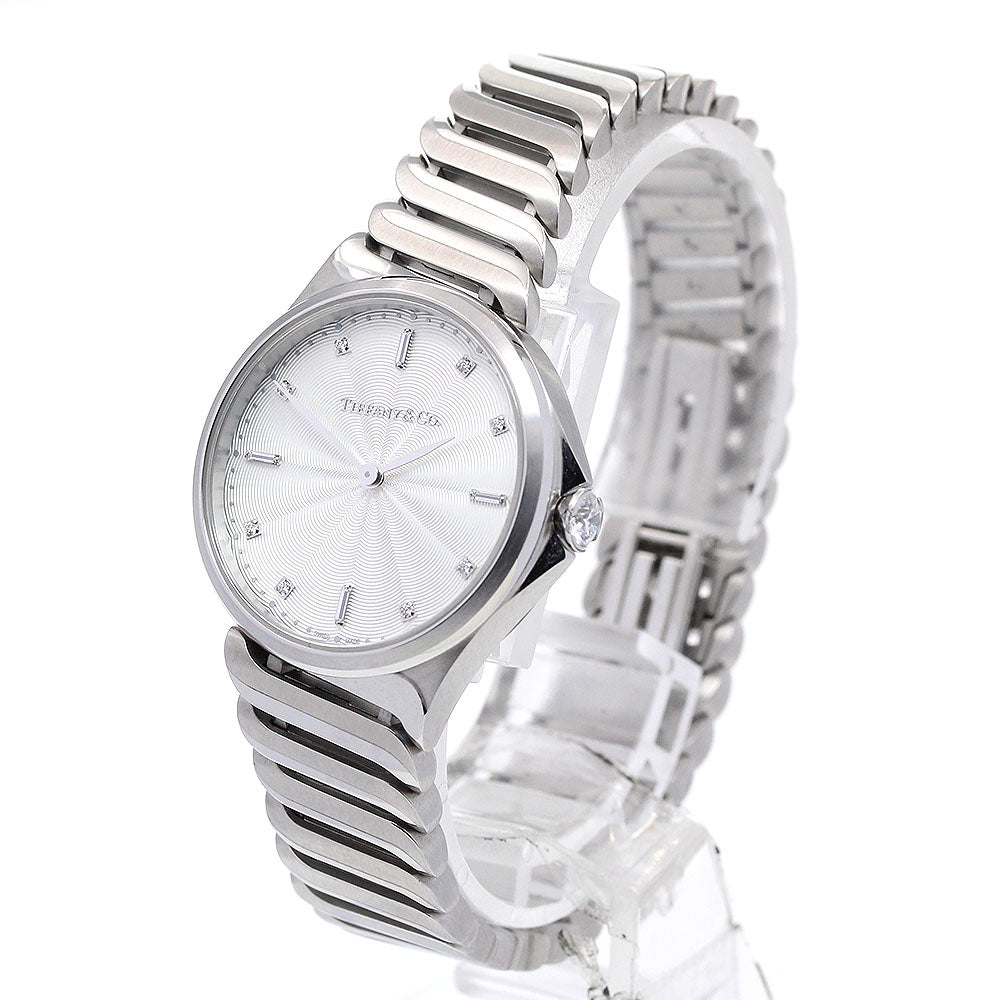TIFFANY&Co. 60874794 Metro 2 Hand 8-Diamond Quartz Women's Watch (Good Condition)