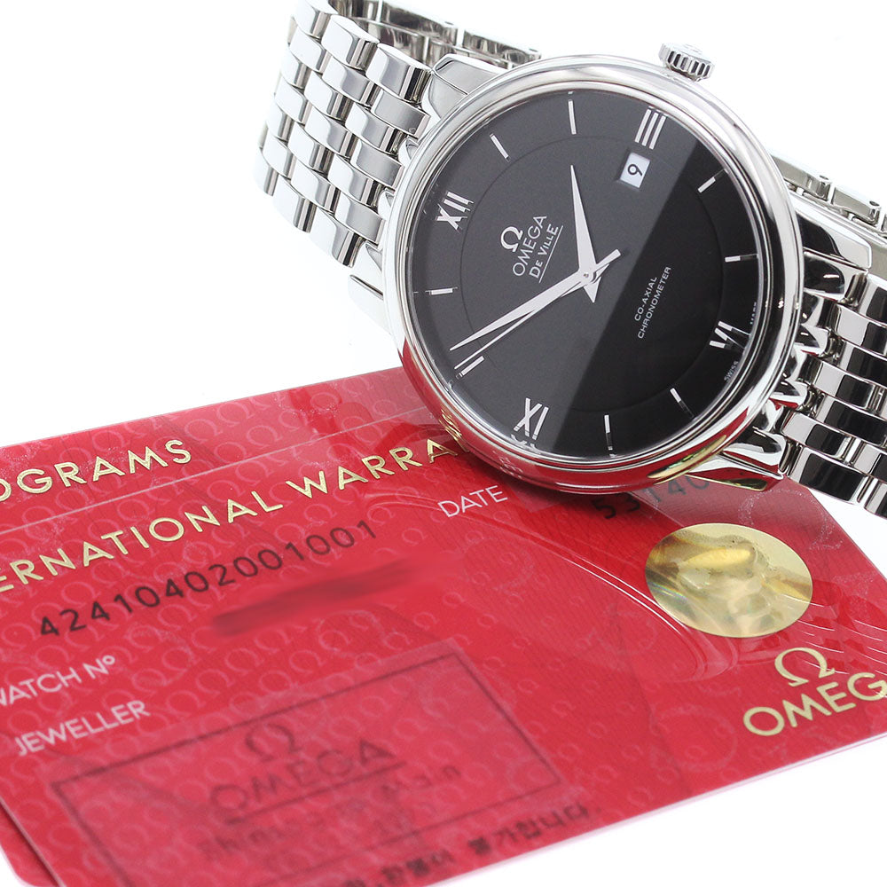 OMEGA 424.10.40.20.01.001 De Ville Prestige Co-Axial Date Automatic Men's Watch with Warranty