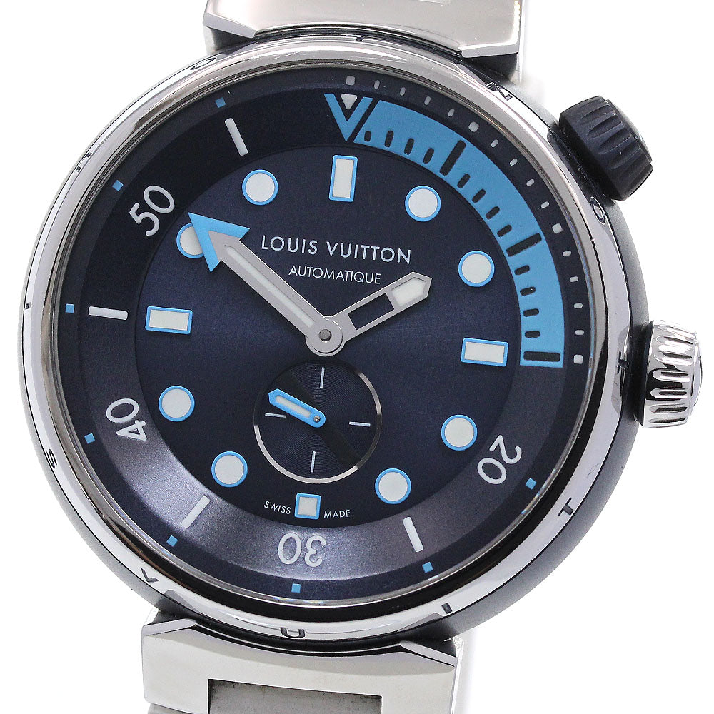 LOUIS VUITTON QA121 Tambour Street Diver Automatic Men's Watch with Box and Warranty Card
