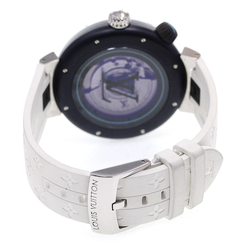 LOUIS VUITTON QA121 Tambour Street Diver Automatic Men's Watch with Box and Warranty Card