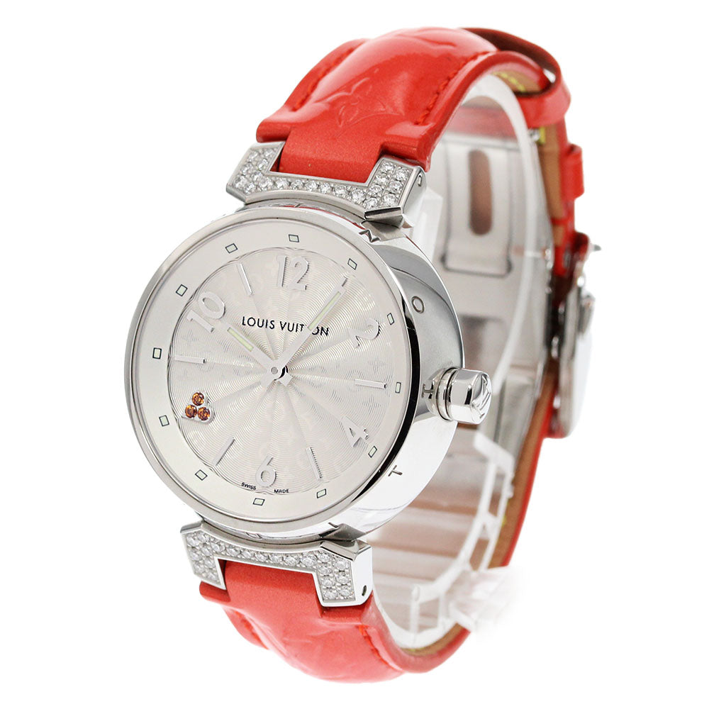 LOUIS VUITTON Q131R Tambour Heart Love Diamond MM Lug Diamond Quartz Boys' Watch