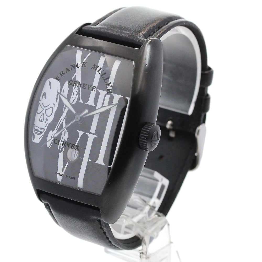 FRANCK MULLER 8880SCDTGOTHNR Tonneau Curvex Gothic Allongee Noir Date Automatic Men's Watch (Good Condition)