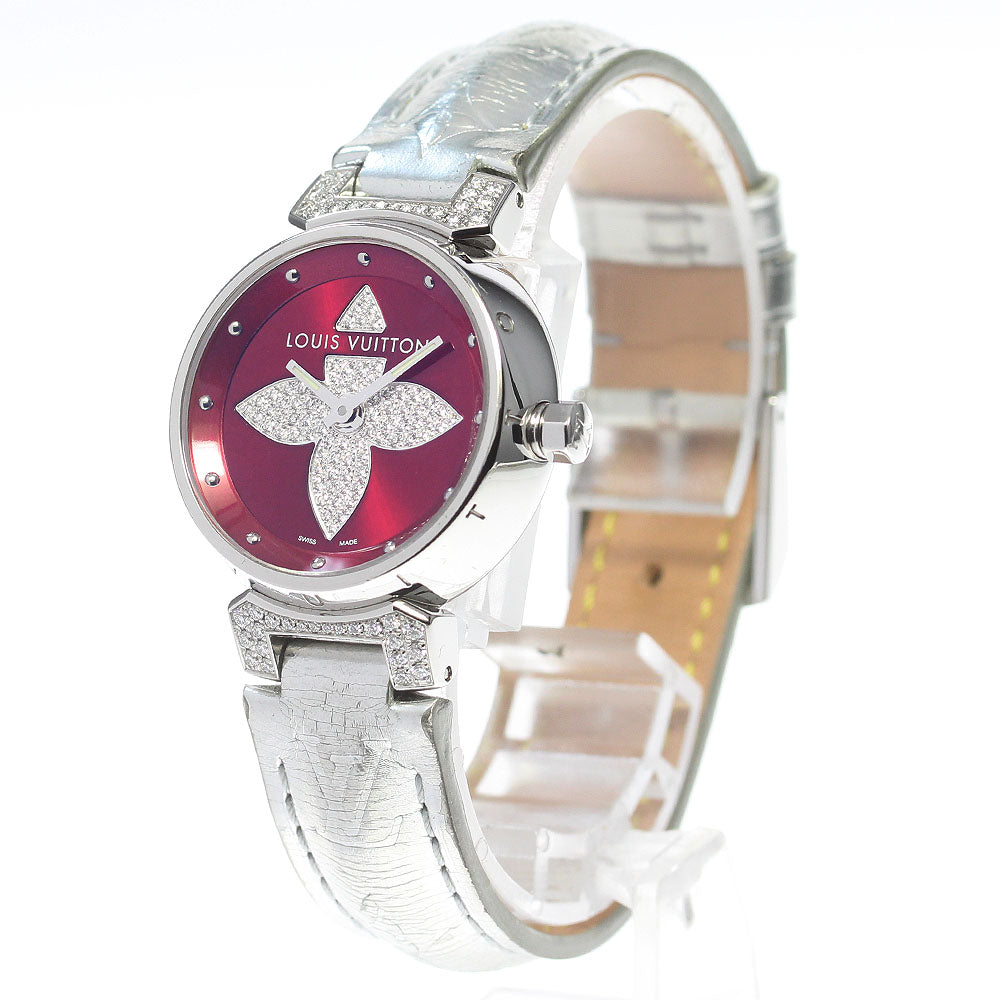 LOUIS VUITTON Q121L Tambour Forever Diamond Quartz Women's Watch