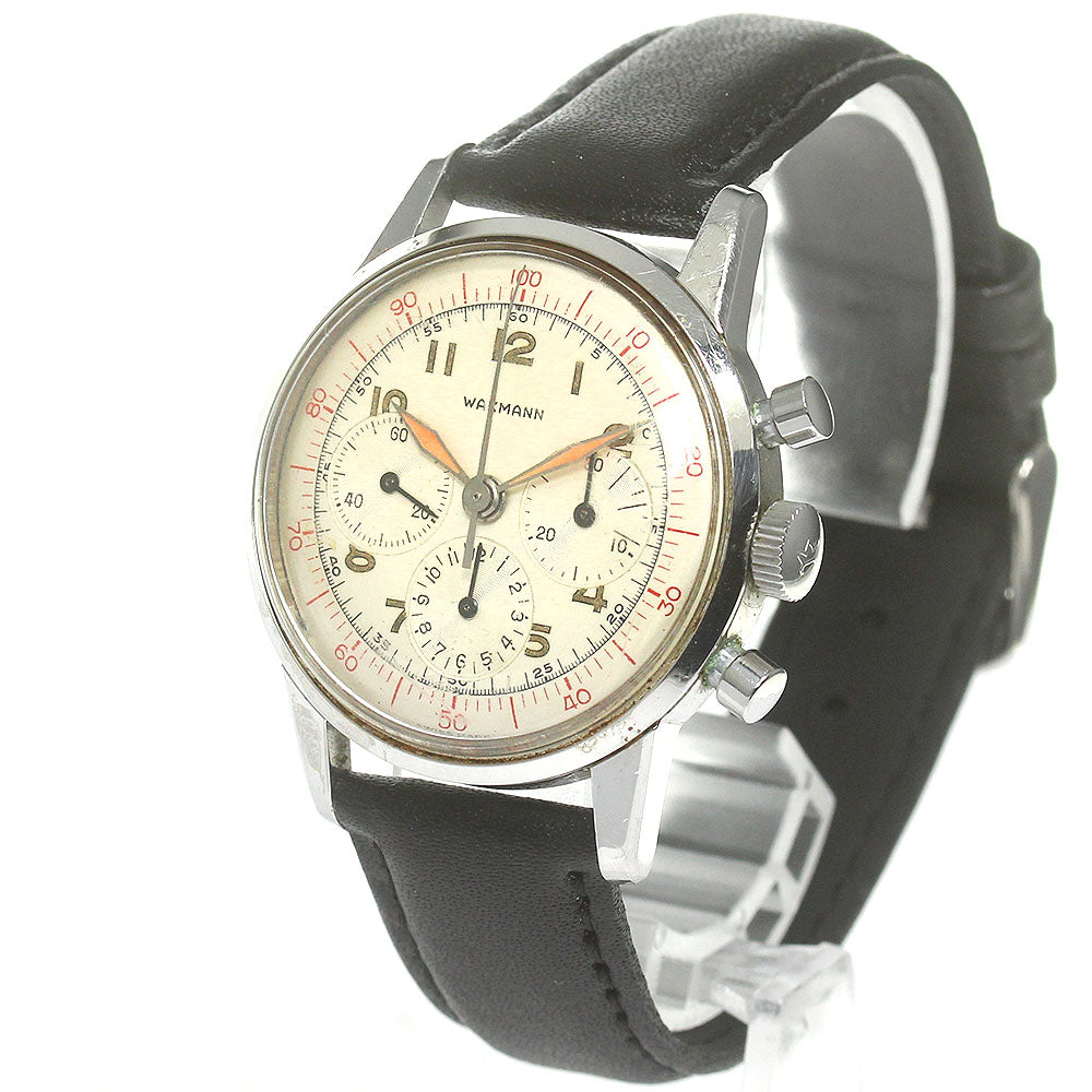 WAKMANN 805-2 2-Register Chronograph cal.1281 Vintage Manual Winding Men's Watch