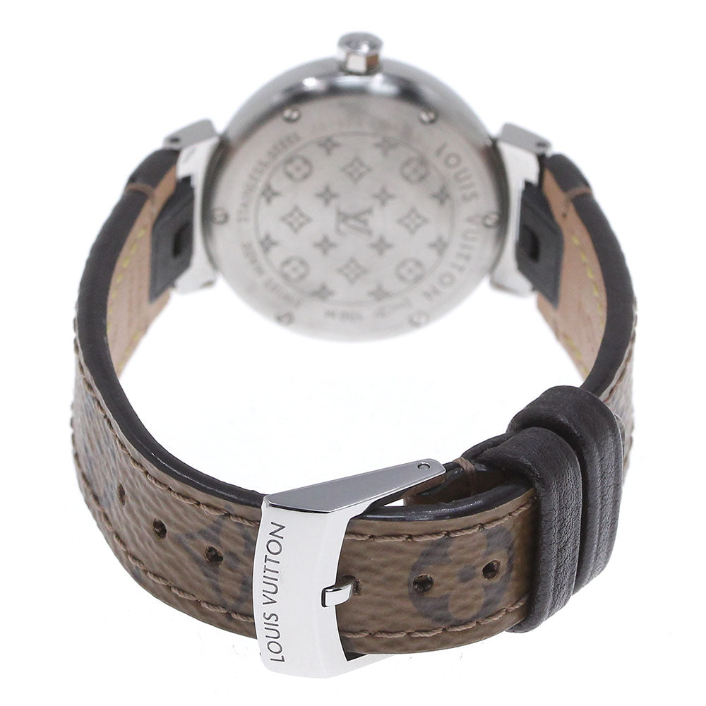 LOUIS VUITTON QA115 Tambour PM Monogram Quartz Ladies' Watch Excellent Condition with Box and Warranty Card