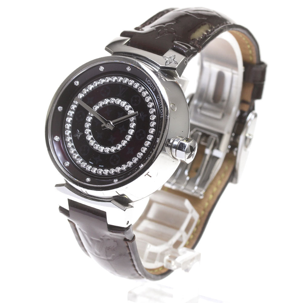 LOUIS VUITTON Q111C Tambour Diamant GM Diamond Dial Quartz Men's Watch