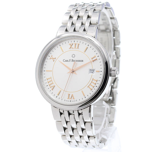 CARL F.BUCHERER 00.10314.08.15.22 Adamavi Date Automatic Men's Watch Excellent Condition
