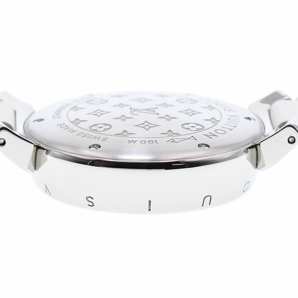 LOUIS VUITTON Q13MB Tambour Forever 12P Diamond Lug Quartz Women's Watch