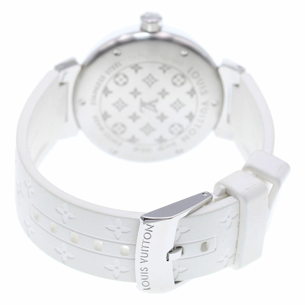 LOUIS VUITTON Q13MB Tambour Forever 12P Diamond Lug Quartz Women's Watch