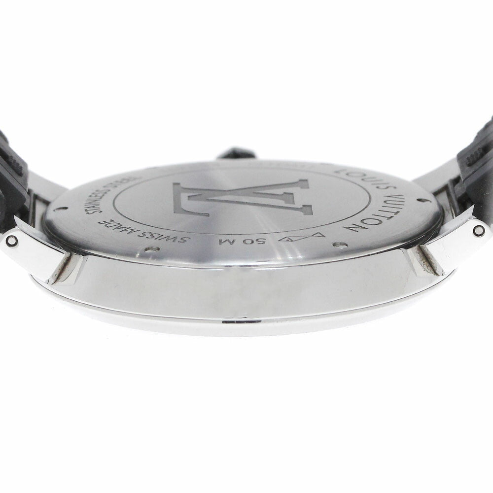 LOUIS VUITTON Q1DM1 Tambour Slim Fragment Design Quartz Men's Watch