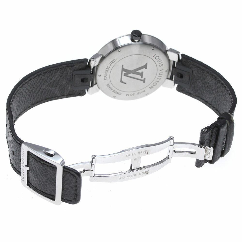LOUIS VUITTON Q1DM1 Tambour Slim Fragment Design Quartz Men's Watch