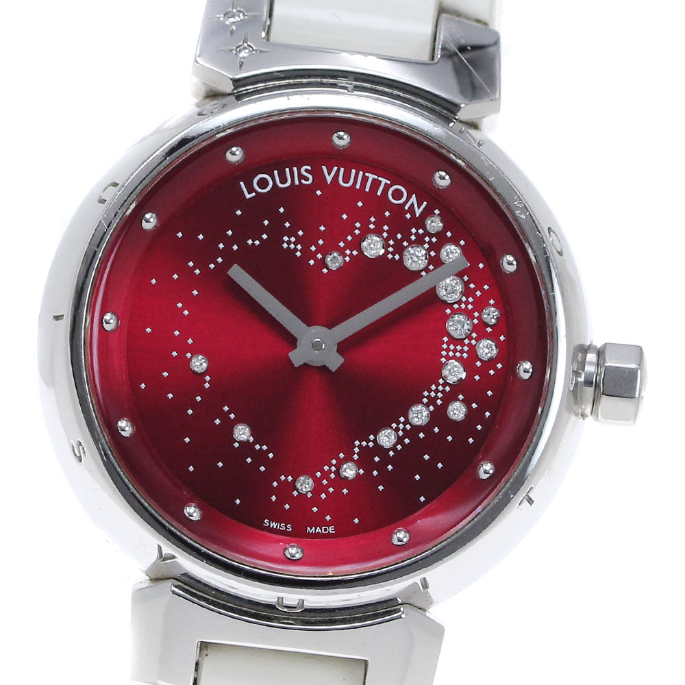 LOUIS VUITTON Q12M2 Tambour Attraction Diamond Quartz Women's Watch