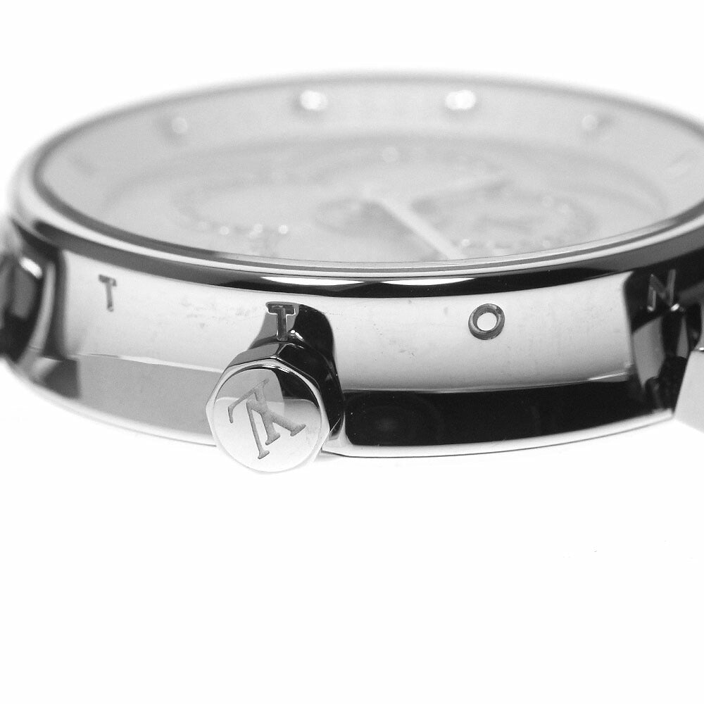 LOUIS VUITTON QA160 Tambour Moon Divine PM Lilac Quartz Ladies Watch Excellent Condition with Box and Warranty Card
