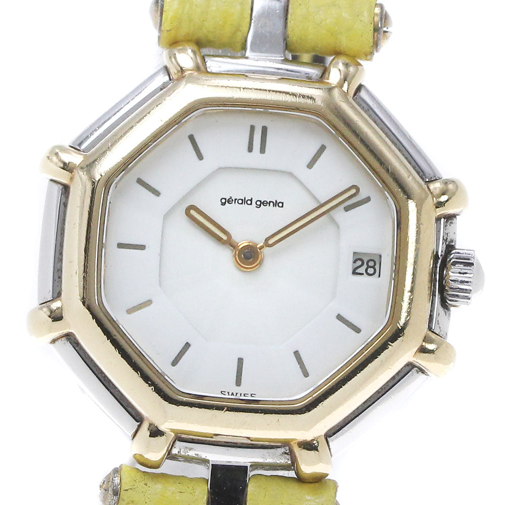 Gerald Genta 2899 711 OAB YG Bezel Date Quartz Ladies Watch