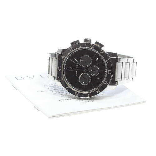 BVLGARI BB41SCH Bulgari Chronograph Automatic Men's Watch with Warranty Card