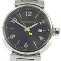 LOUIS VUITTON Q1111 Tambour Date Quartz Men's Watch with Box and Warranty Card