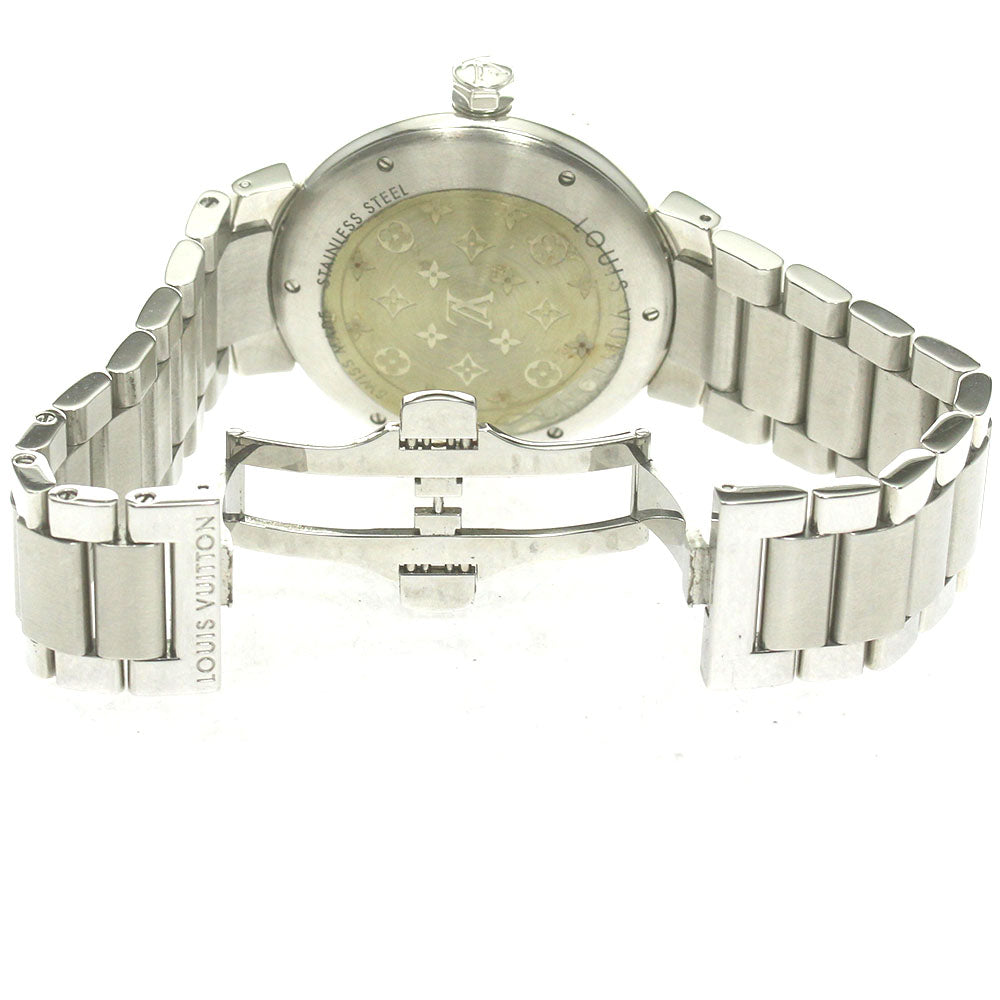 LOUIS VUITTON Q1111 Tambour Date Quartz Men's Watch with Box and Warranty Card