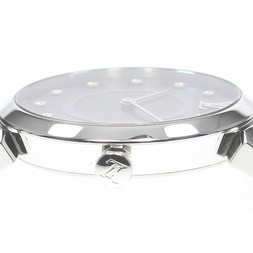 LOUIS VUITTON QA144 Tambour Slim MM 11-Diamond Quartz Women's Watch with Box and Warranty Card