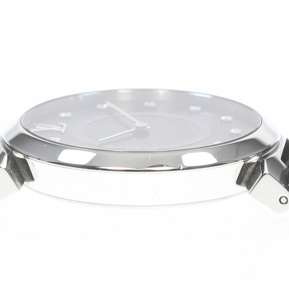 LOUIS VUITTON QA144 Tambour Slim MM 11-Diamond Quartz Women's Watch with Box and Warranty Card
