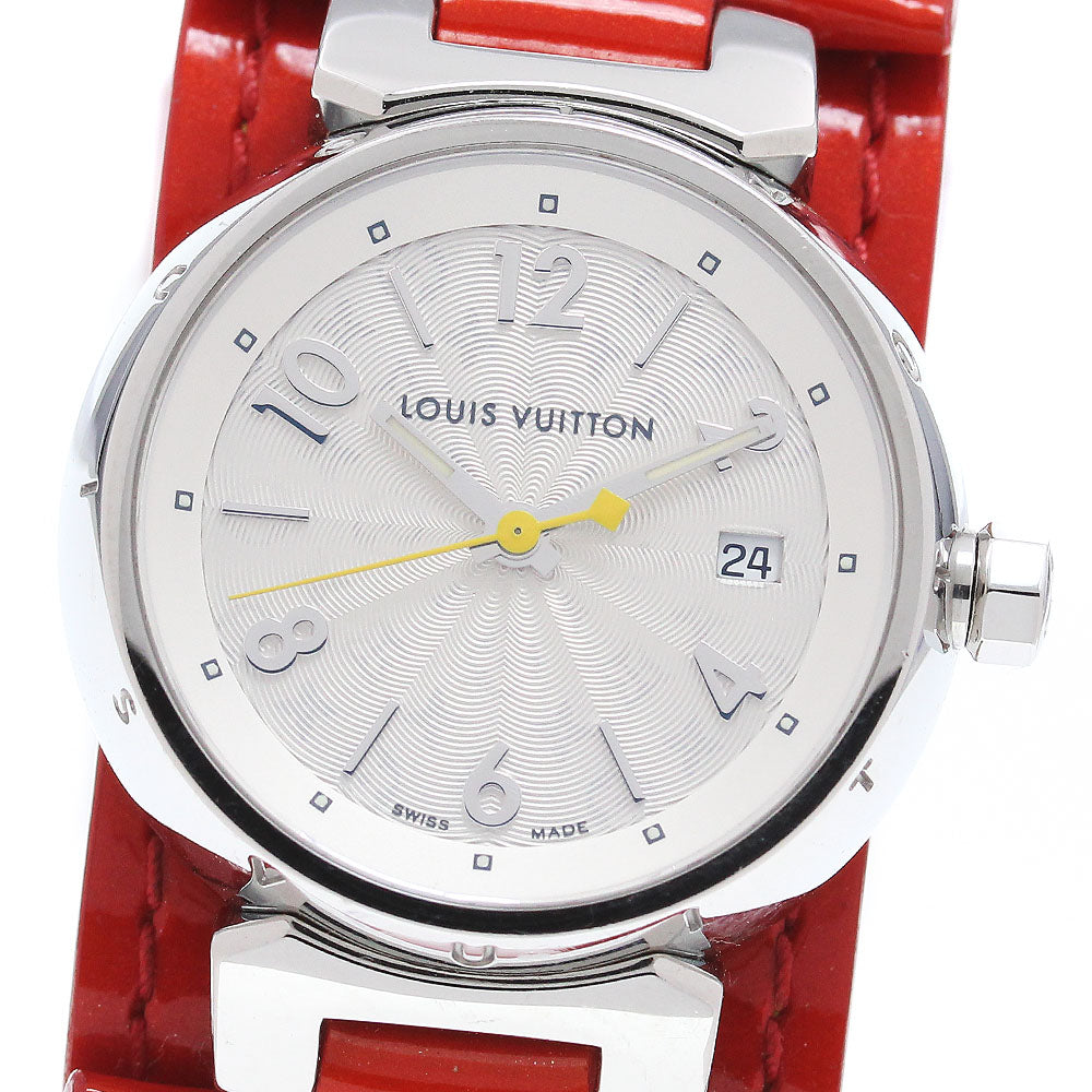 LOUIS VUITTON Q121K Tambour Date Quartz Ladies Watch