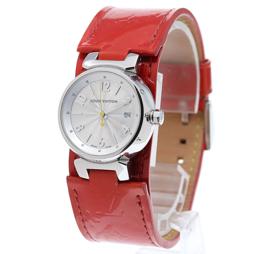 LOUIS VUITTON Q121K Tambour Date Quartz Ladies Watch