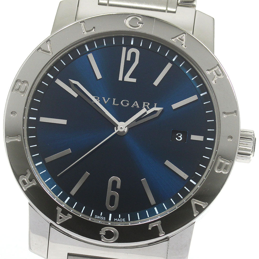 BVLGARI BB41S Bulgari Date Automatic Men's Watch with Box and Warranty Card