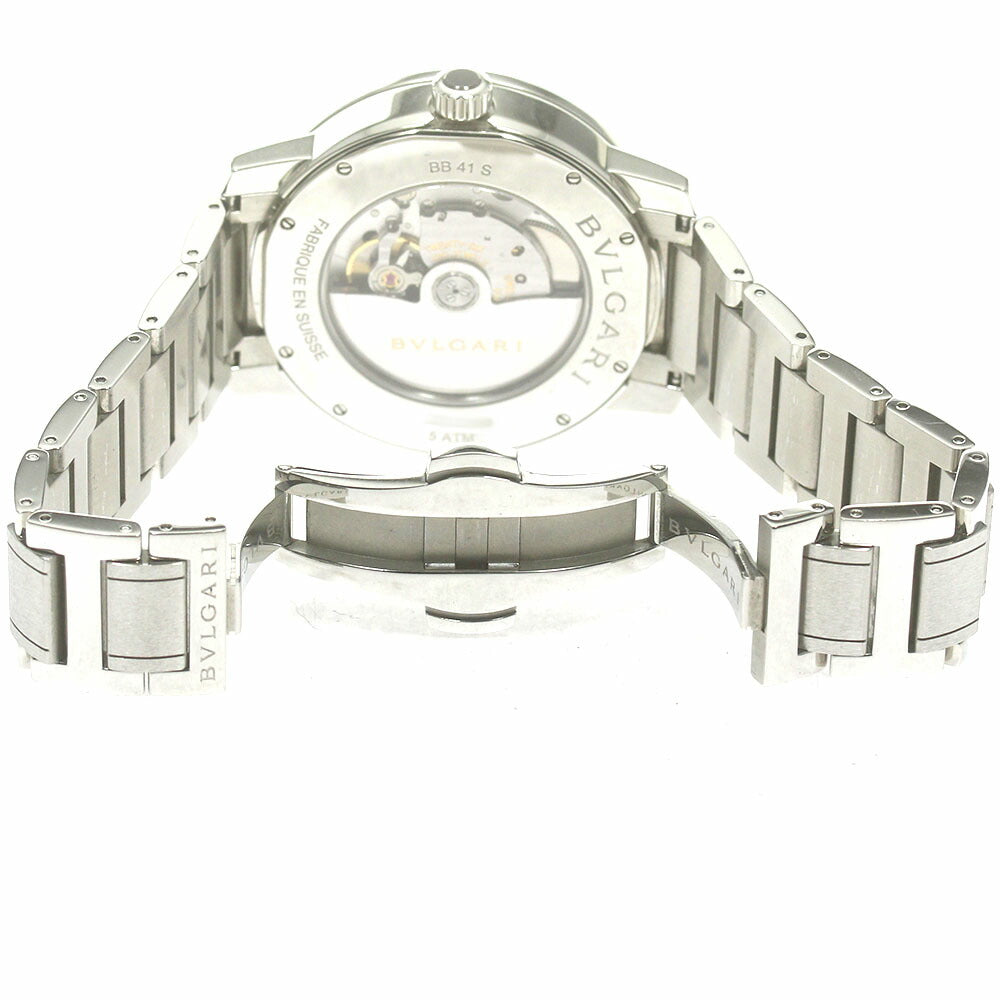 BVLGARI BB41S Bulgari Date Automatic Men's Watch with Box and Warranty Card