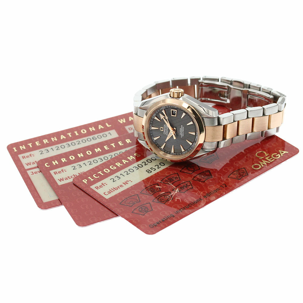 OMEGA 231.20.30.20.06.001 Seamaster Aqua Terra Co-Axial PG Bezel Automatic Women's Watch Excellent Condition with Warranty.