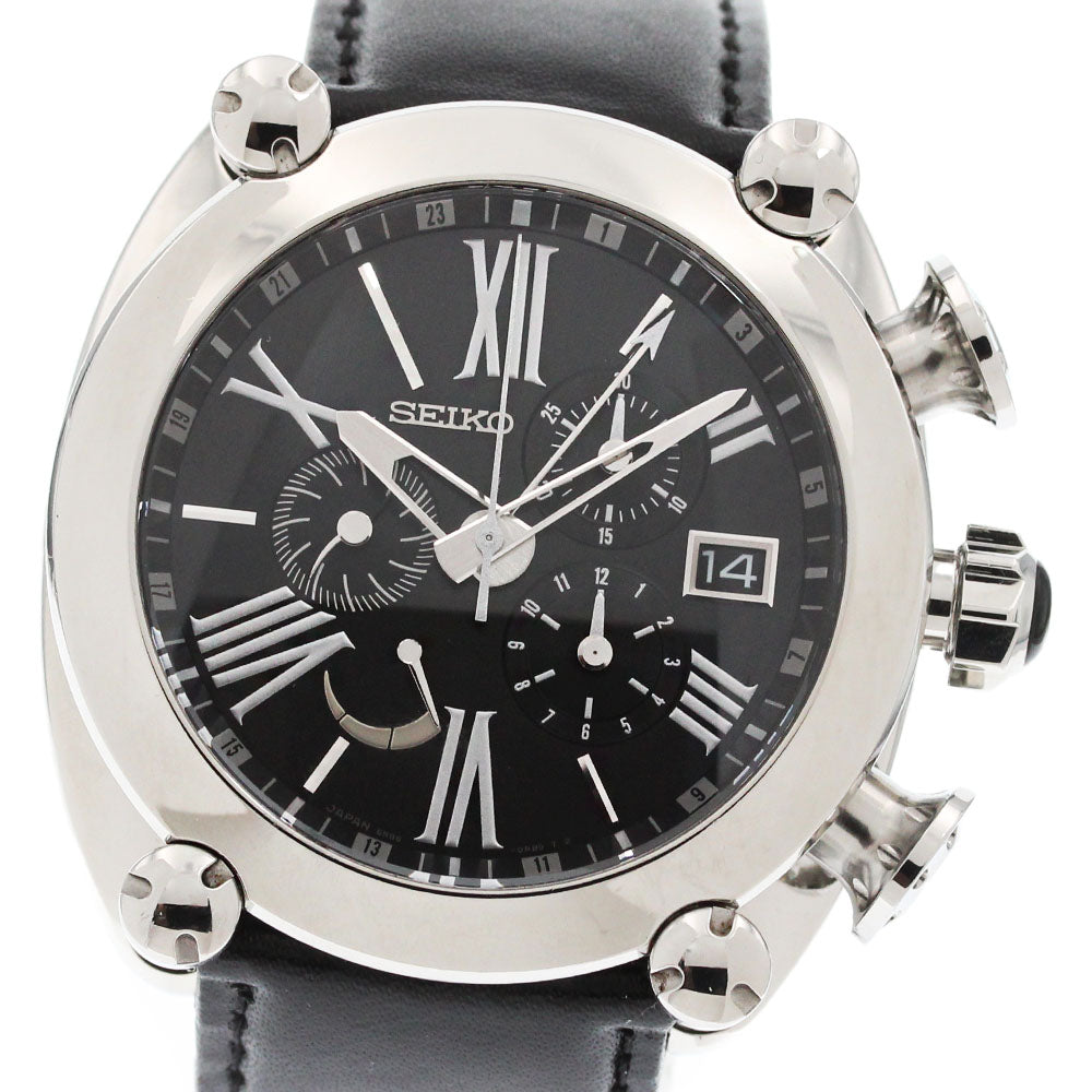 SEIKO SBLA049/5R86-0AB0 Galante GMT Chronograph Spring Drive Men's Watch (Good Condition)