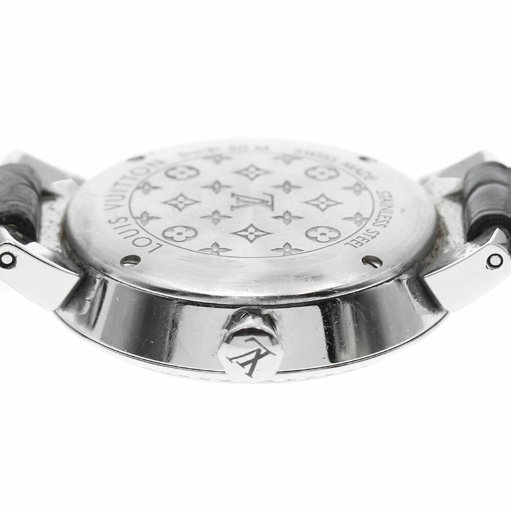 LOUIS VUITTON Q12MF Tambour Monogram Diamond Bezel 8P Diamond Quartz Women's Watch
