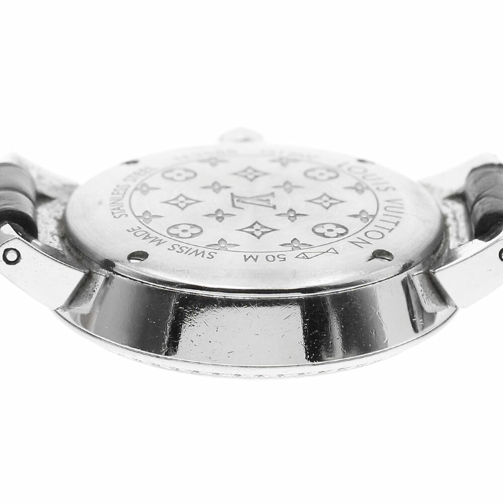LOUIS VUITTON Q12MF Tambour Monogram Diamond Bezel 8P Diamond Quartz Women's Watch