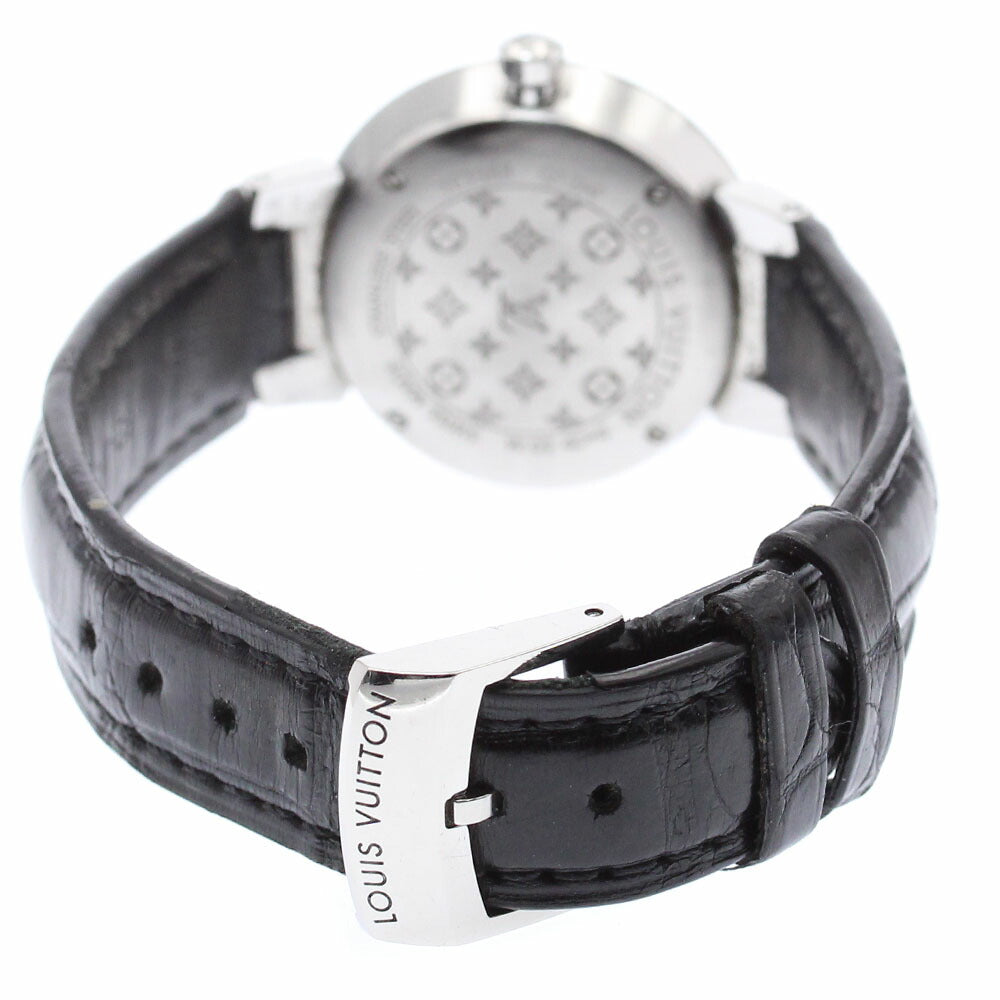 LOUIS VUITTON Q12MF Tambour Monogram Diamond Bezel 8P Diamond Quartz Women's Watch