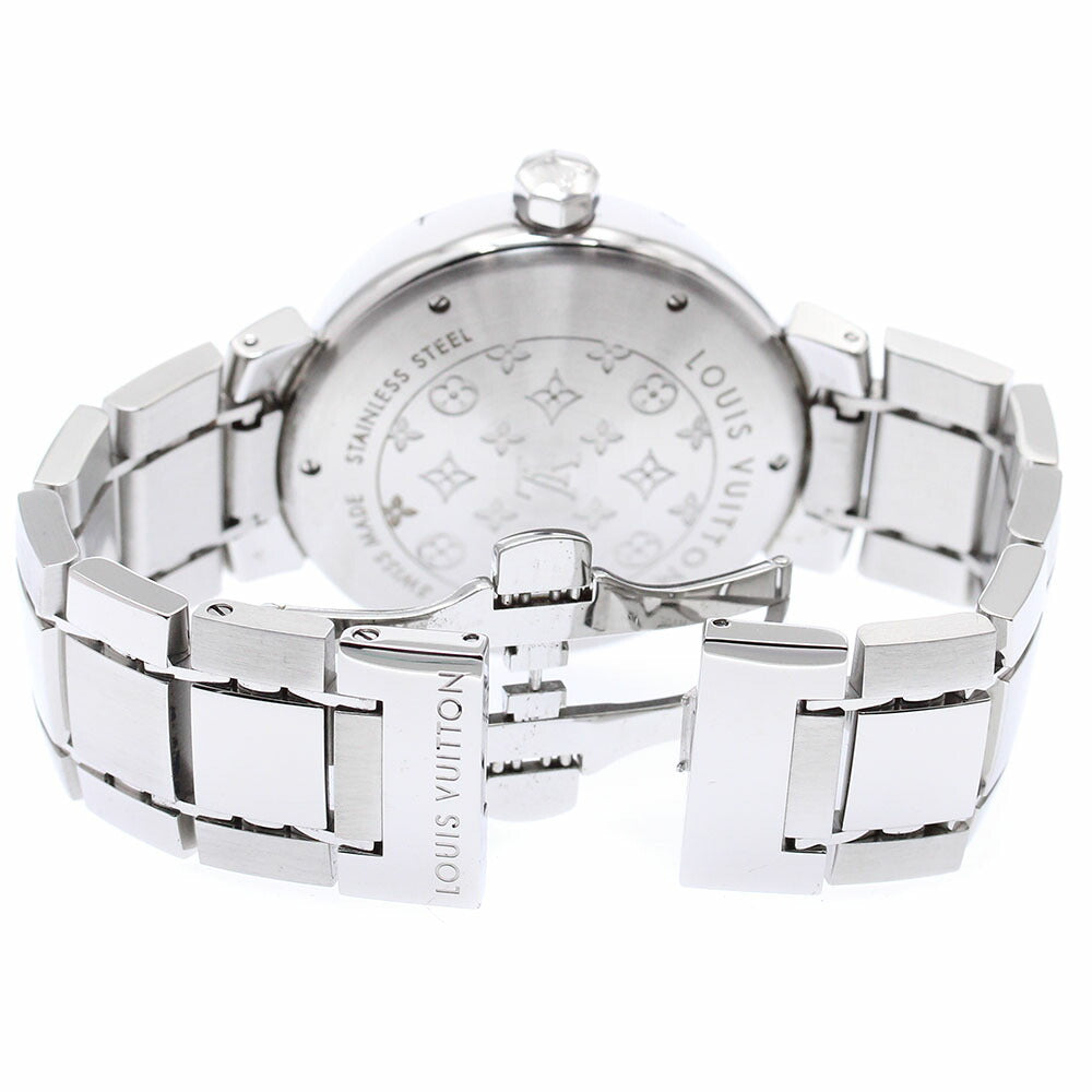 LOUIS VUITTON Q1111 Tambour Date Quartz Men's Watch with Inner Box